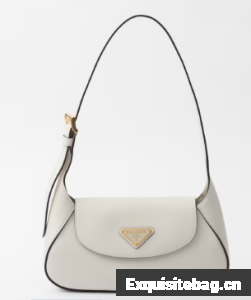 Prada Small leather shoulder bag 1BD358 White