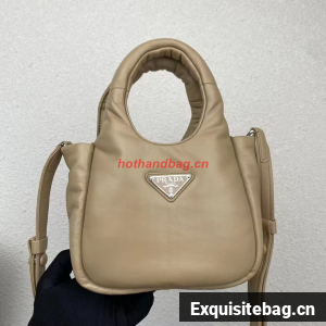 Prada Small padded Soft nappa-leather bag 1BA359 apricot