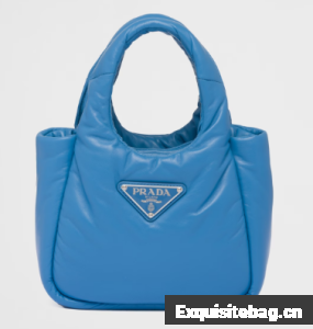Prada Small padded Soft nappa-leather bag 1BA359 blue