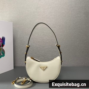 Prada leather shoulder bag 1BC199 white