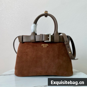 Prada medium leather tote bag 1BA434 Caramel