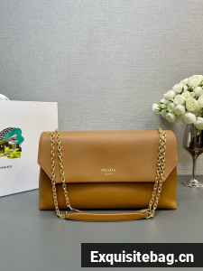 RRADA Medium leather shoulder bag 1BD367 brown