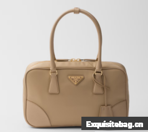 Prada Re-Edition 1978 medium Re-Nylon and Saffiano leather two-handle bag 1BB115 Camel Brown Prada Re-Edition 1978 medium Re-Nylon and Saffiano leather two-handle bag 1BB115 Camel Brown