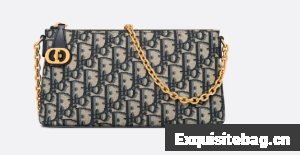 30 MONTAIGNE DIOR MIDI MINI BAG Blue Dior Oblique Jacquard S2320UTZ