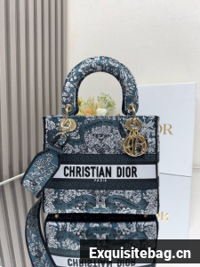 DIOR Medium Blue Embroidery with White Miss M0565OT