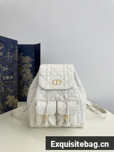 DIOR Medium Dior Caro Backpack M6301UN white