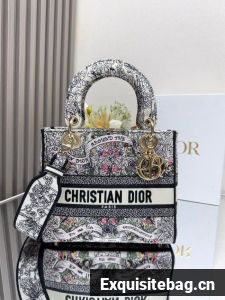 DIOR Medium gray Embroidery with White Miss M0565OT