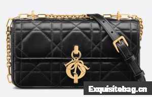 DIOR Miss Daisy Mini Bag Macrocannage Lambskin S3300U black