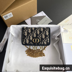 DIOR Oblique Jacquard CARO POUCH S2105 blue