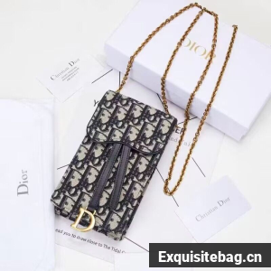 DIOR Oblique Jacquard Phone POUCH S5619 blue