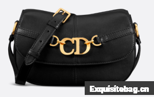 DIOR Small CD Besace Bag M9380UB Black Calfskin
