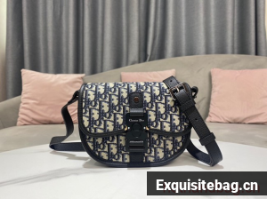 Dior CD SIGNATURE HOBO MINI BAG Blue Dior Oblique Jacquard S2255UTZ