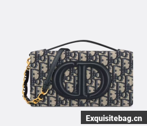 Dior CD SIGNATURE MINI BAG Blue Oblique Jacquard S2209U