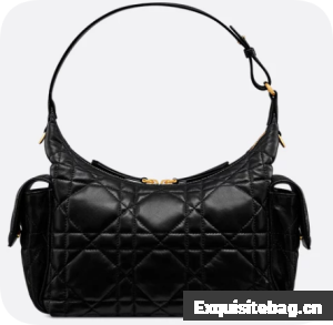 Dior Medium D-Dream Bag Macrocannage Lambskin M6323UU black