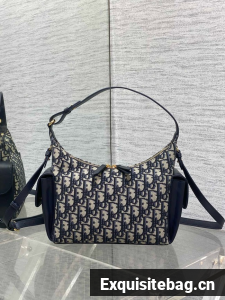 Dior Medium D-Dream Bag Oblique Jacquard M6323UU blue