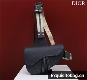 Dior Essentials SADDLE BAG Grained Calfskin 1ADPO093f-2 Royal Blue 