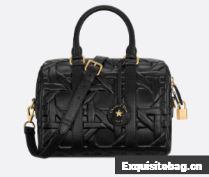 Dior Groove 25 Bag Black Graphic Cannage Calfskin M1365UBNT