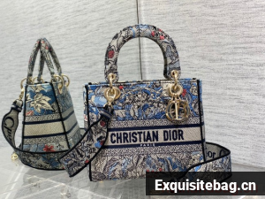 Dior MEDIUM LADY D-LITE BAG Embroidery M0565OE-1