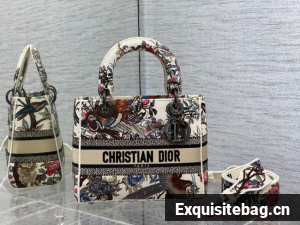 Dior MEDIUM LADY D-LITE BAG Embroidery M0565OE-5