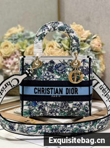 Dior MEDIUM LADY D-LITE BAG Embroidery M0565OE-7