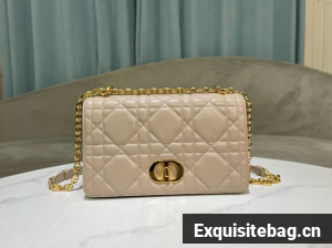 Dior Medium Soft Dior Caro Bag Macrocannage Lambskin M9253UHPA gray