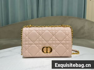Dior Medium Soft Dior Caro Bag Macrocannage Lambskin M9253UHPA pink