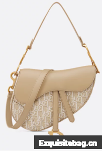 Dior Saddle Bag with Strap Oblique Jacquard and Natural Smooth Calfskin M0455CDDS