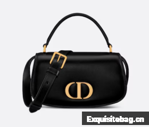 Dior Small 30 Montaigne Avenue Top Handle Bag Ribbed Calfskin M9370UNQ black