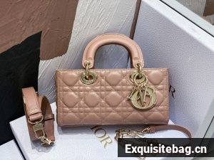 Dior Small Lady D-Joy Bag Dark Pink Cannage Lambskin M0613