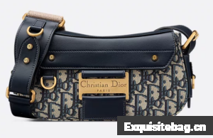 Dior Small Streetchic Bag Blue Dior Oblique Jacquard and mooth Calfskin M3913CDKV