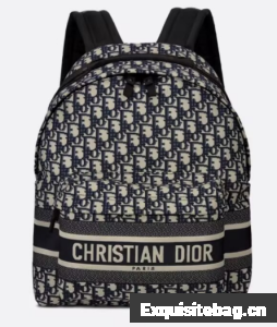Dior Travel Backpack Blue Dior Oblique Jacquard M6104STZQ