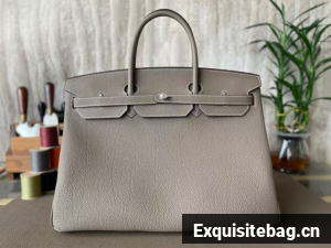 Hermes Birkin 40CM Original Togo Leather Bag 70659 Gray