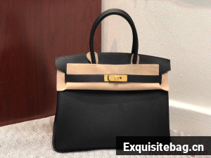 Hermes Birkin Bag Original Epsom Leather 30CM 17825 Black