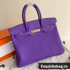 Hermes Birkin Bag Original Leather 17825 purple