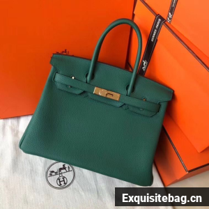 Hermes Birkin Bag Original Leather 35CM 17825 Green