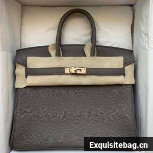 Hermes Birkin Bag Original Leather 35CM 17825 Tinware Grey 