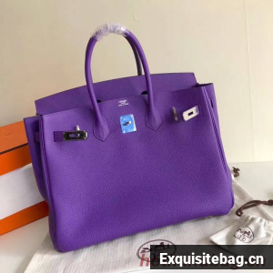 Hermes Birkin Bag Original Leather 35CM 17825 purple