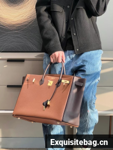 Hermes Birkin Tote Bag Original Togo Leather 6636 camel&coffce