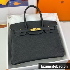 Hermes Birkin Tote Bag Original Togo Leather BK35 Black