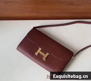 Hermes Constance to go mini Bag H4088 Burgundy