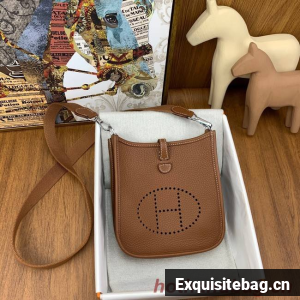 Hermes Evelyne original togo leather mini Shoulder Bag H15655-4