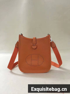 Hermes Evelyne original togo leather mini Shoulder Bag H15698 orange