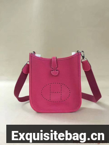 Hermes Evelyne original togo leather mini Shoulder Bag H15698 rose