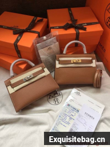 Hermes Kelly 19cm Shoulder Bags Epsom Leather KL19 brown