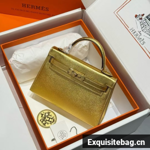 Hermes Kelly 19cm Shoulder Bags Original Swift Leather KL19 gold
