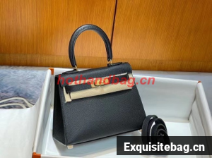 Hermes Kelly 20cm Shoulder Bags Epsom KL2750 black&gold