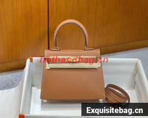 Hermes Kelly 20cm Shoulder Bags Epsom KL2750 brown&gold