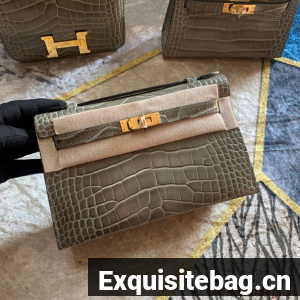 Hermes Kelly 22cm Tote Bag Original Leather KL22 gray