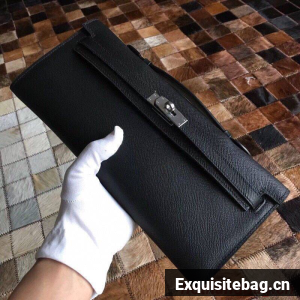 Hermes Kelly 31cm Clutch Original Epsom Leather KL31 Black