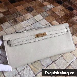 Hermes Kelly 31cm Clutch Original Epsom Leather KL31 White